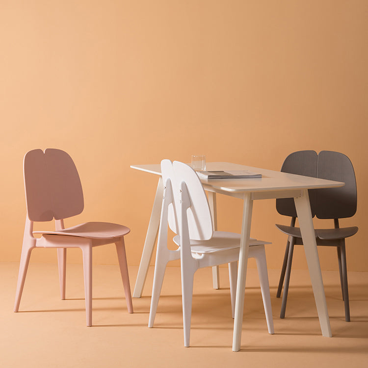 Scandinavian Armless Open Back Dining Side Chairs Plastic Dining Chair Clearhalo 'Dining Chairs' 'Dining Tables & Seating' 'dining_chair' 'furn' 'furn_dining_chair' 'Furniture' 'furniture_dining_chair' 'Kitchen & Dining Furniture' 4901032