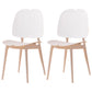 Scandinavian Armless Open Back Dining Side Chairs Plastic Dining Chair White 2 Piece Set Clearhalo 'Dining Chairs' 'Dining Tables & Seating' 'dining_chair' 'furn' 'furn_dining_chair' 'Furniture' 'furniture_dining_chair' 'Kitchen & Dining Furniture' 4901041