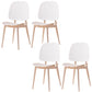 Scandinavian Armless Open Back Dining Side Chairs Plastic Dining Chair White 4 Piece Set Clearhalo 'Dining Chairs' 'Dining Tables & Seating' 'dining_chair' 'furn' 'furn_dining_chair' 'Furniture' 'furniture_dining_chair' 'Kitchen & Dining Furniture' 4901043