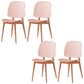 Scandinavian Armless Open Back Dining Side Chairs Plastic Dining Chair Pink 4 Piece Set Clearhalo 'Dining Chairs' 'Dining Tables & Seating' 'dining_chair' 'furn' 'furn_dining_chair' 'Furniture' 'furniture_dining_chair' 'Kitchen & Dining Furniture' 4901047