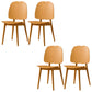 Scandinavian Armless Open Back Dining Side Chairs Plastic Dining Chair Yellow 4 Piece Set Clearhalo 'Dining Chairs' 'Dining Tables & Seating' 'dining_chair' 'furn' 'furn_dining_chair' 'Furniture' 'furniture_dining_chair' 'Kitchen & Dining Furniture' 4901050