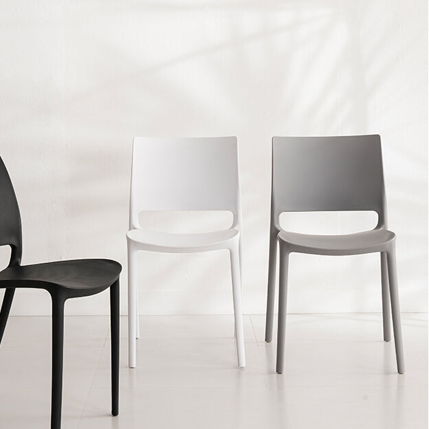 Nordic Chair Dining Armless Chair for Kitchen with Plastic Legs Clearhalo 'Dining Chairs' 'Dining Tables & Seating' 'dining_chair' 'furn' 'furn_dining_chair' 'Furniture' 'furniture_dining_chair' 'Kitchen & Dining Furniture' 4901060