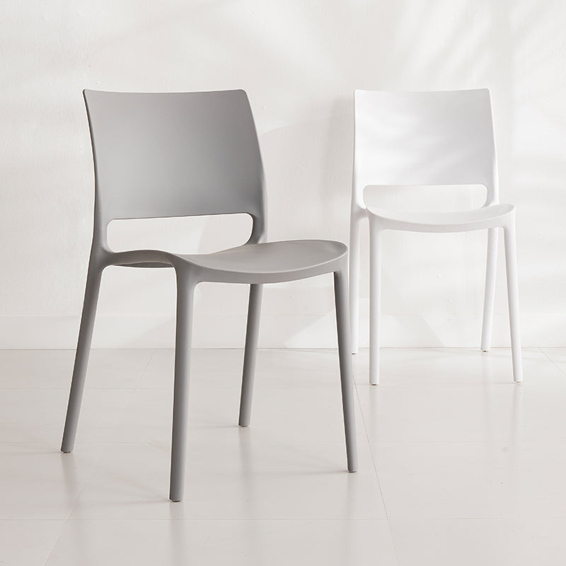 Nordic Chair Dining Armless Chair for Kitchen with Plastic Legs Clearhalo 'Dining Chairs' 'Dining Tables & Seating' 'dining_chair' 'furn' 'furn_dining_chair' 'Furniture' 'furniture_dining_chair' 'Kitchen & Dining Furniture' 4901063