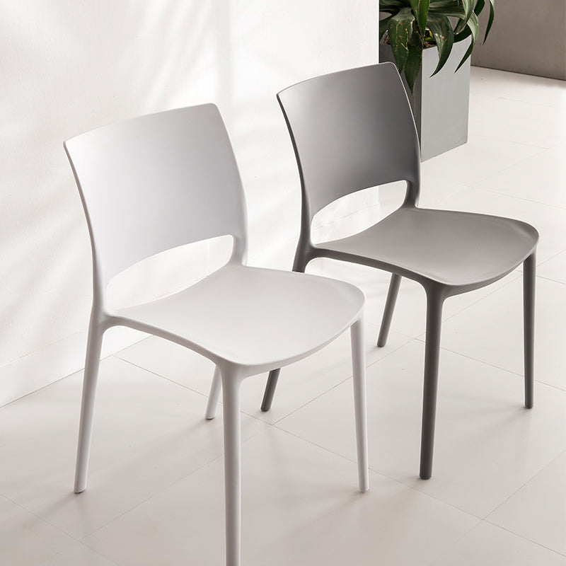 Nordic Chair Dining Armless Chair for Kitchen with Plastic Legs Clearhalo 'Dining Chairs' 'Dining Tables & Seating' 'dining_chair' 'furn' 'furn_dining_chair' 'Furniture' 'furniture_dining_chair' 'Kitchen & Dining Furniture' 4901065