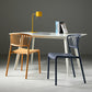 Scandinavian Plastic Dining Armless Chair Open Back Side Chairs Clearhalo 'Dining Chairs' 'Dining Tables & Seating' 'dining_chair' 'furn' 'furn_dining_chair' 'Furniture' 'furniture_dining_chair' 'Kitchen & Dining Furniture' 4901077