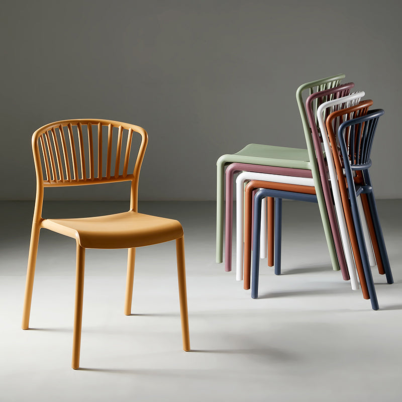 Scandinavian Plastic Dining Armless Chair Open Back Side Chairs Clearhalo 'Dining Chairs' 'Dining Tables & Seating' 'dining_chair' 'furn' 'furn_dining_chair' 'Furniture' 'furniture_dining_chair' 'Kitchen & Dining Furniture' 4901081