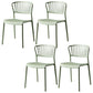 Scandinavian Plastic Dining Armless Chair Open Back Side Chairs Green 4 Piece Set Clearhalo 'Dining Chairs' 'Dining Tables & Seating' 'dining_chair' 'furn' 'furn_dining_chair' 'Furniture' 'furniture_dining_chair' 'Kitchen & Dining Furniture' 4901098