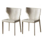 Contemporary Leather Dining Armless Chair Wingback Side Chair for Home Use Off-White 2 Piece Set Clearhalo 'Dining Chairs' 'Dining Tables & Seating' 'dining_chair' 'furn' 'furn_dining_chair' 'Furniture' 'furniture_dining_chair' 'Kitchen & Dining Furniture' 4901108