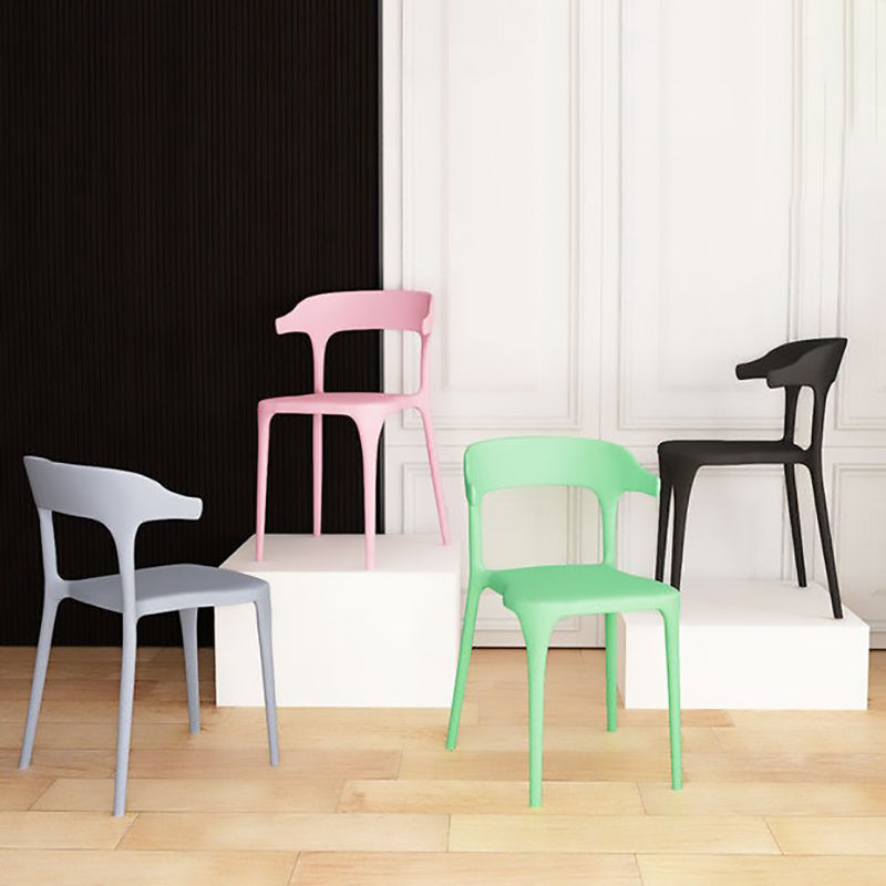 Contemporary Chair Dining Armless Chair for Kitchen with Plastic Legs Clearhalo 'Dining Chairs' 'Dining Tables & Seating' 'dining_chair' 'furn' 'furn_dining_chair' 'Furniture' 'furniture_dining_chair' 'Kitchen & Dining Furniture' 4901125