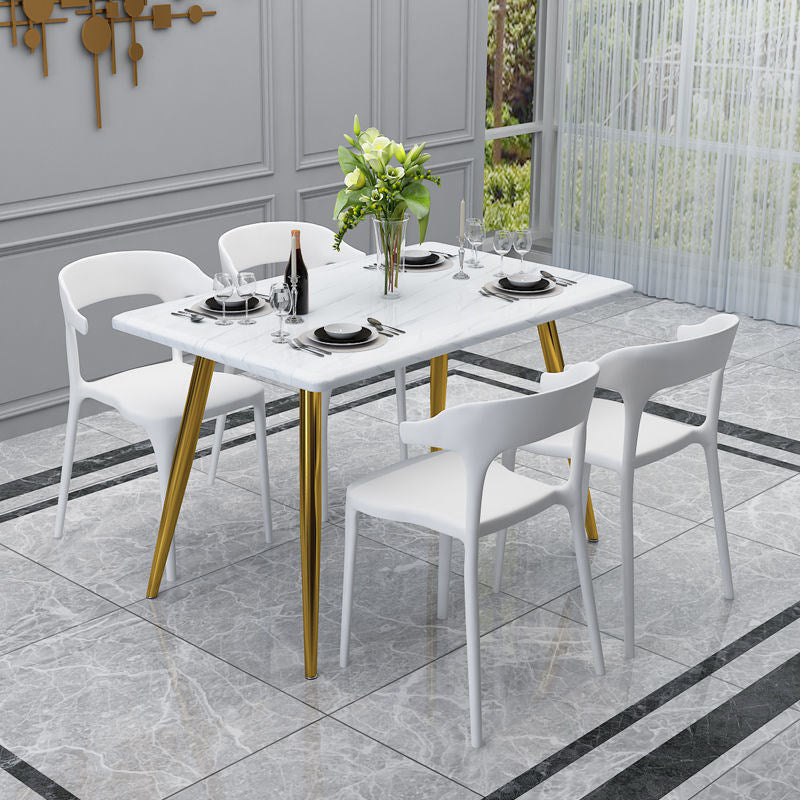 Contemporary Chair Dining Armless Chair for Kitchen with Plastic Legs Clearhalo 'Dining Chairs' 'Dining Tables & Seating' 'dining_chair' 'furn' 'furn_dining_chair' 'Furniture' 'furniture_dining_chair' 'Kitchen & Dining Furniture' 4901129