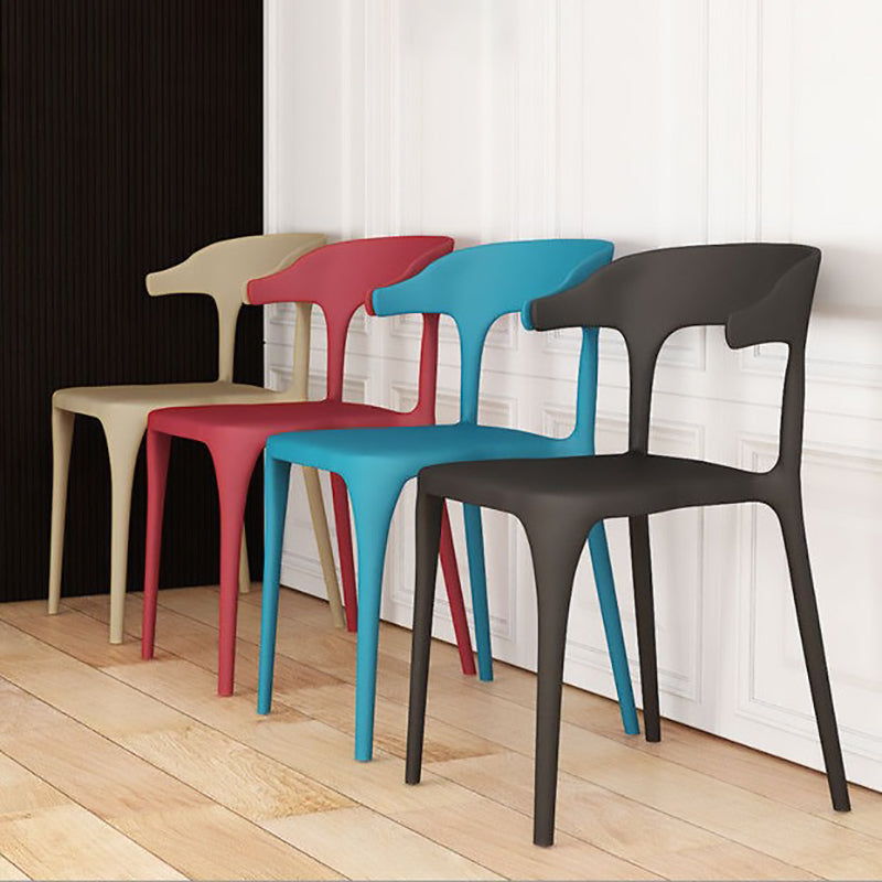 Contemporary Chair Dining Armless Chair for Kitchen with Plastic Legs Clearhalo 'Dining Chairs' 'Dining Tables & Seating' 'dining_chair' 'furn' 'furn_dining_chair' 'Furniture' 'furniture_dining_chair' 'Kitchen & Dining Furniture' 4901144