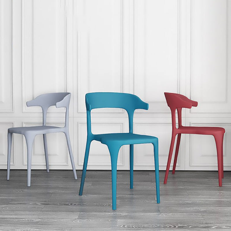 Contemporary Chair Dining Armless Chair for Kitchen with Plastic Legs Clearhalo 'Dining Chairs' 'Dining Tables & Seating' 'dining_chair' 'furn' 'furn_dining_chair' 'Furniture' 'furniture_dining_chair' 'Kitchen & Dining Furniture' 4901146