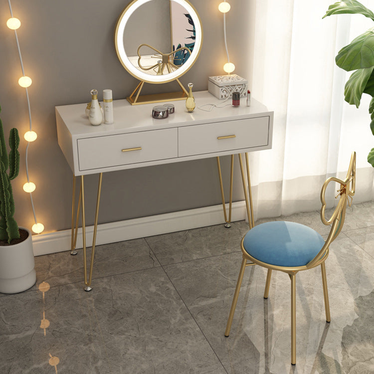 Glam Metal Armless Dining Chair Open Back Dining Side Chair for Restaurant Use Clearhalo 'Dining Chairs' 'Dining Tables & Seating' 'dining_chair' 'furn' 'furn_dining_chair' 'Furniture' 'furniture_dining_chair' 'Kitchen & Dining Furniture' 4901156