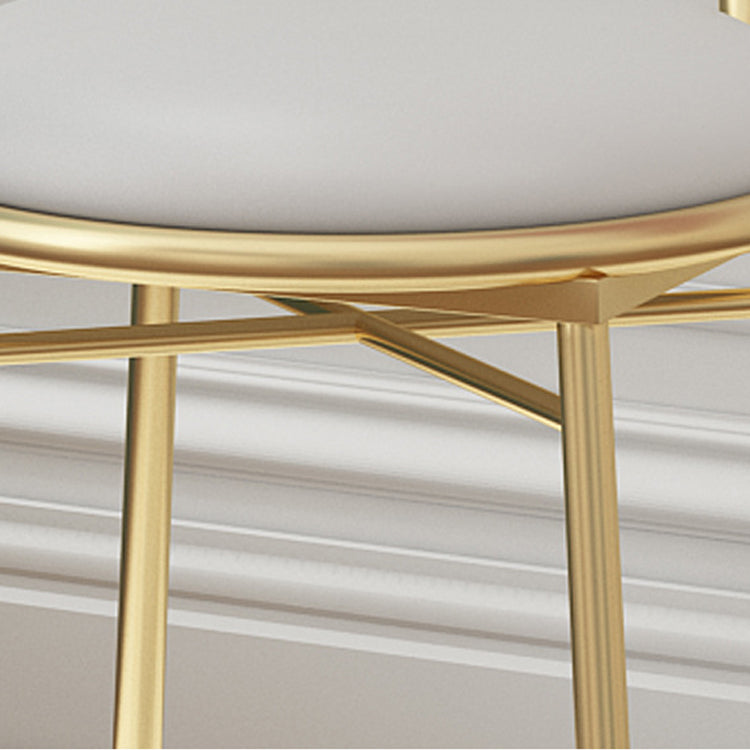 Glam Metal Armless Dining Chair Open Back Dining Side Chair for Restaurant Use Clearhalo 'Dining Chairs' 'Dining Tables & Seating' 'dining_chair' 'furn' 'furn_dining_chair' 'Furniture' 'furniture_dining_chair' 'Kitchen & Dining Furniture' 4901163