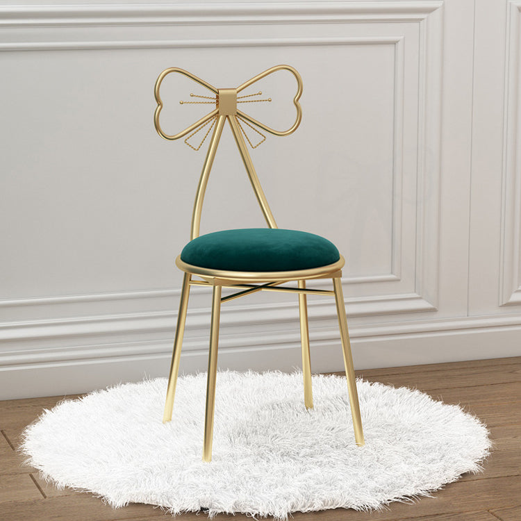 Glam Metal Armless Dining Chair Open Back Dining Side Chair for Restaurant Use Clearhalo 'Dining Chairs' 'Dining Tables & Seating' 'dining_chair' 'furn' 'furn_dining_chair' 'Furniture' 'furniture_dining_chair' 'Kitchen & Dining Furniture' 4901170