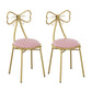 Glam Metal Armless Dining Chair Open Back Dining Side Chair for Restaurant Use Pink 2 Piece Set Clearhalo 'Dining Chairs' 'Dining Tables & Seating' 'dining_chair' 'furn' 'furn_dining_chair' 'Furniture' 'furniture_dining_chair' 'Kitchen & Dining Furniture' 4901172
