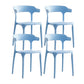 Contemporary Chair Dining Armless Chairs for Kitchen with Plastic Legs Sky Blue 4 Piece Set Clearhalo 'Dining Chairs' 'Dining Tables & Seating' 'dining_chair' 'furn' 'furn_dining_chair' 'Furniture' 'furniture_dining_chair' 'Kitchen & Dining Furniture' 4901194