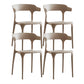 Contemporary Chair Dining Armless Chairs for Kitchen with Plastic Legs Coffee 4 Piece Set Clearhalo 'Dining Chairs' 'Dining Tables & Seating' 'dining_chair' 'furn' 'furn_dining_chair' 'Furniture' 'furniture_dining_chair' 'Kitchen & Dining Furniture' 4901198