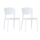 Minimalist Style Plastic Stacking Dining Chair Open Back Dining Side Chair White 2 Piece Set Clearhalo 'Dining Chairs' 'Dining Tables & Seating' 'dining_chair' 'furn' 'furn_dining_chair' 'Furniture' 'furniture_dining_chair' 'Kitchen & Dining Furniture' 4901210