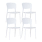Minimalist Style Plastic Stacking Dining Chair Open Back Dining Side Chair White 4 Piece Set Clearhalo 'Dining Chairs' 'Dining Tables & Seating' 'dining_chair' 'furn' 'furn_dining_chair' 'Furniture' 'furniture_dining_chair' 'Kitchen & Dining Furniture' 4901212