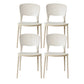 Minimalist Style Plastic Stacking Dining Chair Open Back Dining Side Chair Camel 4 Piece Set Clearhalo 'Dining Chairs' 'Dining Tables & Seating' 'dining_chair' 'furn' 'furn_dining_chair' 'Furniture' 'furniture_dining_chair' 'Kitchen & Dining Furniture' 4901219