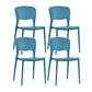 Minimalist Style Plastic Stacking Dining Chair Open Back Dining Side Chair Peacock Blue 4 Piece Set Clearhalo 'Dining Chairs' 'Dining Tables & Seating' 'dining_chair' 'furn' 'furn_dining_chair' 'Furniture' 'furniture_dining_chair' 'Kitchen & Dining Furniture' 4901223