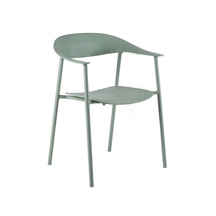 Scandinavian Style Plastic Arm Chair Open Back Dining Side Chair Clearhalo 'Dining Chairs' 'Dining Tables & Seating' 'dining_chair' 'furn' 'furn_dining_chair' 'Furniture' 'furniture_dining_chair' 'Kitchen & Dining Furniture' 4901233