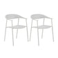 Scandinavian Style Plastic Arm Chair Open Back Dining Side Chair White 2 Piece Set Clearhalo 'Dining Chairs' 'Dining Tables & Seating' 'dining_chair' 'furn' 'furn_dining_chair' 'Furniture' 'furniture_dining_chair' 'Kitchen & Dining Furniture' 4901238