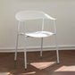 Scandinavian Style Plastic Arm Chair Open Back Dining Side Chair White 1 Piece Clearhalo 'Dining Chairs' 'Dining Tables & Seating' 'dining_chair' 'furn' 'furn_dining_chair' 'Furniture' 'furniture_dining_chair' 'Kitchen & Dining Furniture' 4901242