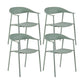 Scandinavian Style Plastic Arm Chair Open Back Dining Side Chair Lake Green 4 Piece Set Clearhalo 'Dining Chairs' 'Dining Tables & Seating' 'dining_chair' 'furn' 'furn_dining_chair' 'Furniture' 'furniture_dining_chair' 'Kitchen & Dining Furniture' 4901247