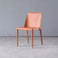 Minimalist Armless Solid Back Chair for Home Use Leather Dining Side Chair Orange 1 Piece Clearhalo 'Dining Chairs' 'Dining Tables & Seating' 'dining_chair' 'furn' 'furn_dining_chair' 'Furniture' 'furniture_dining_chair' 'Kitchen & Dining Furniture' 4901251