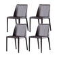 Minimalist Armless Solid Back Chair for Home Use Leather Dining Side Chair Black 4 Piece Set Clearhalo 'Dining Chairs' 'Dining Tables & Seating' 'dining_chair' 'furn' 'furn_dining_chair' 'Furniture' 'furniture_dining_chair' 'Kitchen & Dining Furniture' 4901259