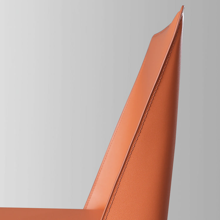 Minimalist Armless Solid Back Chair for Home Use Leather Dining Side Chair Clearhalo 'Dining Chairs' 'Dining Tables & Seating' 'dining_chair' 'furn' 'furn_dining_chair' 'Furniture' 'furniture_dining_chair' 'Kitchen & Dining Furniture' 4901267