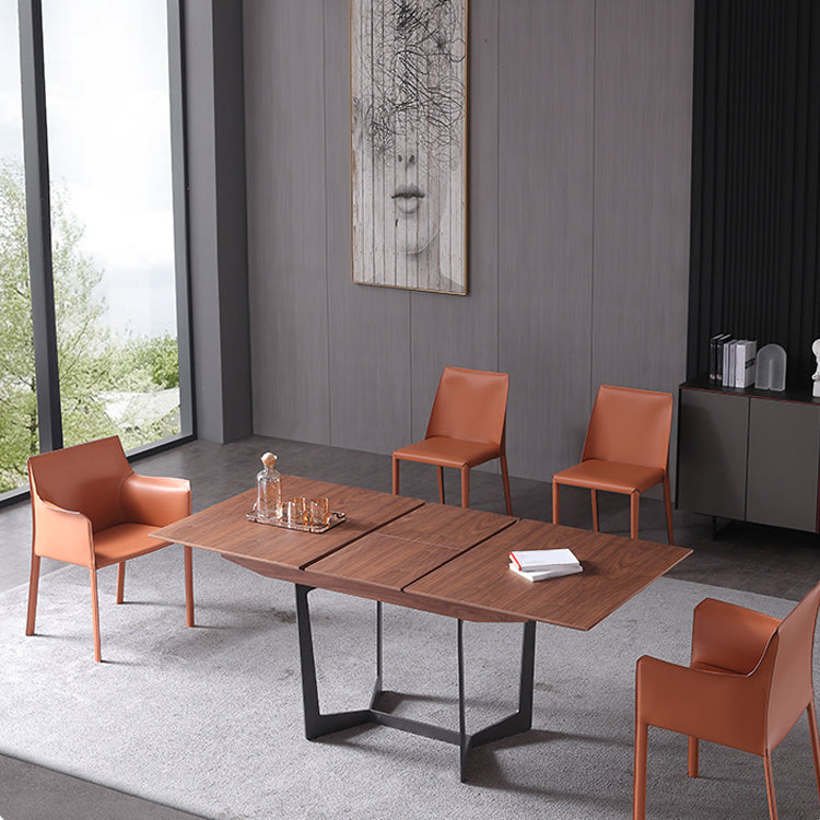 Minimalist Armless Solid Back Chair for Home Use Leather Dining Side Chair Clearhalo 'Dining Chairs' 'Dining Tables & Seating' 'dining_chair' 'furn' 'furn_dining_chair' 'Furniture' 'furniture_dining_chair' 'Kitchen & Dining Furniture' 4901273