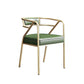 Nordic Design Faux Leather Side Chair Open Back Dining Side Chairs Green 1 Piece Brass Gold Clearhalo 'Dining Chairs' 'Dining Tables & Seating' 'dining_chair' 'furn' 'furn_dining_chair' 'Furniture' 'furniture_dining_chair' 'Kitchen & Dining Furniture' 4901277
