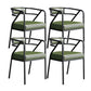 Nordic Design Faux Leather Side Chair Open Back Dining Side Chairs Green 4 Piece Set Black Clearhalo 'Dining Chairs' 'Dining Tables & Seating' 'dining_chair' 'furn' 'furn_dining_chair' 'Furniture' 'furniture_dining_chair' 'Kitchen & Dining Furniture' 4901297