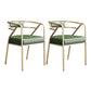 Nordic Design Faux Leather Side Chair Open Back Dining Side Chairs Green 2 Piece Set Brass Gold Clearhalo 'Dining Chairs' 'Dining Tables & Seating' 'dining_chair' 'furn' 'furn_dining_chair' 'Furniture' 'furniture_dining_chair' 'Kitchen & Dining Furniture' 4901298