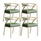 Nordic Design Faux Leather Side Chair Open Back Dining Side Chairs Green 4 Piece Set Brass Gold Clearhalo 'Dining Chairs' 'Dining Tables & Seating' 'dining_chair' 'furn' 'furn_dining_chair' 'Furniture' 'furniture_dining_chair' 'Kitchen & Dining Furniture' 4901299