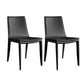 Contemporary Leather Dining Chair Metal Dining Armless Chair Black 2 Piece Set Clearhalo 'Dining Chairs' 'Dining Tables & Seating' 'dining_chair' 'furn' 'furn_dining_chair' 'Furniture' 'furniture_dining_chair' 'Kitchen & Dining Furniture' 4901302