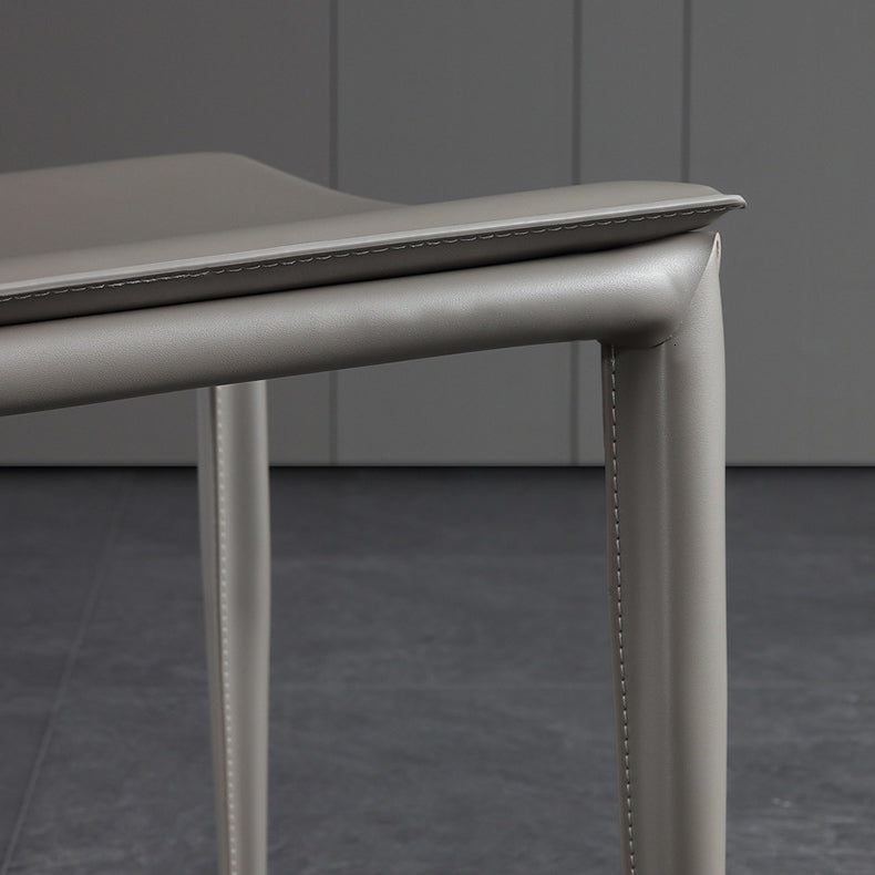 Contemporary Leather Dining Chair Metal Dining Armless Chair Clearhalo 'Dining Chairs' 'Dining Tables & Seating' 'dining_chair' 'furn' 'furn_dining_chair' 'Furniture' 'furniture_dining_chair' 'Kitchen & Dining Furniture' 4901314