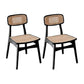 Minimalist Wood Side Dining Chairs Open Back Side Chairs for Home Black 2 Piece Set Clearhalo 'Dining Chairs' 'Dining Tables & Seating' 'dining_chair' 'furn' 'furn_dining_chair' 'Furniture' 'furniture_dining_chair' 'Kitchen & Dining Furniture' 4901321
