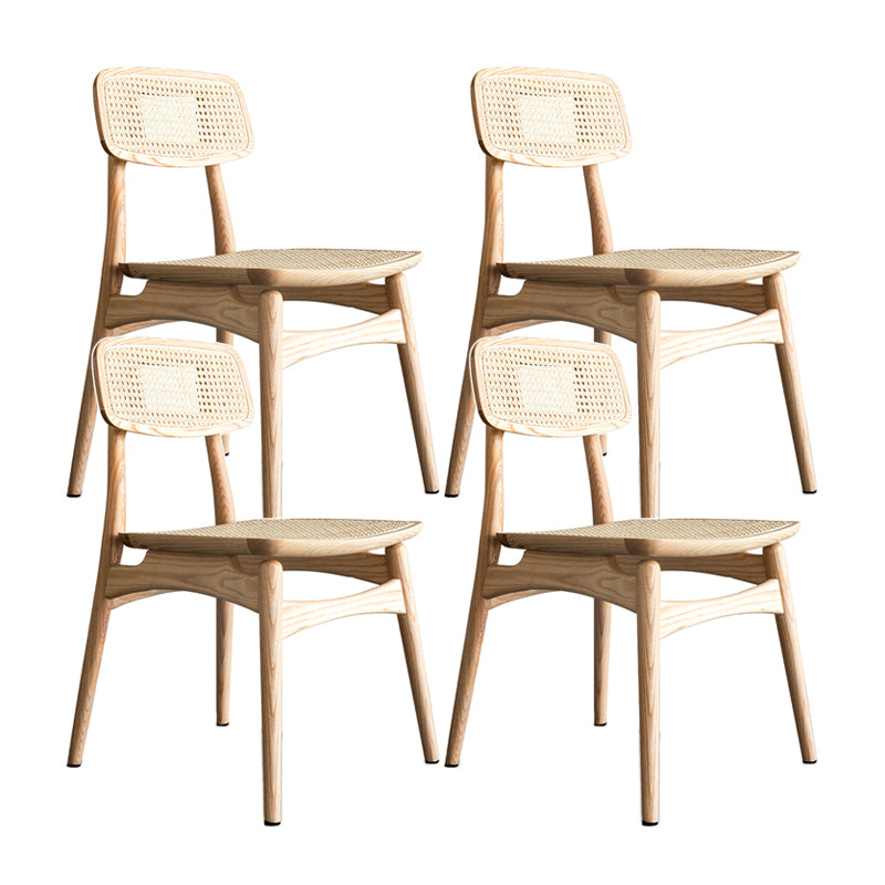 Minimalist Wood Side Dining Chairs Open Back Side Chairs for Home Wood 4 Piece Set Clearhalo 'Dining Chairs' 'Dining Tables & Seating' 'dining_chair' 'furn' 'furn_dining_chair' 'Furniture' 'furniture_dining_chair' 'Kitchen & Dining Furniture' 4901327