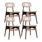 Minimalist Wood Side Dining Chairs Open Back Side Chairs for Home Walnut 4 Piece Set Clearhalo 'Dining Chairs' 'Dining Tables & Seating' 'dining_chair' 'furn' 'furn_dining_chair' 'Furniture' 'furniture_dining_chair' 'Kitchen & Dining Furniture' 4901331