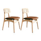 Minimalist Wood Side Dining Chairs Open Back Side Chairs for Home Natural Wood Antique Bronze 2 Piece Set Clearhalo 'Dining Chairs' 'Dining Tables & Seating' 'dining_chair' 'furn' 'furn_dining_chair' 'Furniture' 'furniture_dining_chair' 'Kitchen & Dining Furniture' 4901334