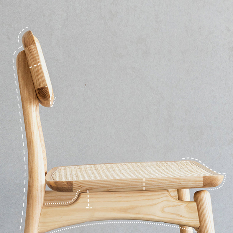 Minimalist Wood Side Dining Chairs Open Back Side Chairs for Home Clearhalo 'Dining Chairs' 'Dining Tables & Seating' 'dining_chair' 'furn' 'furn_dining_chair' 'Furniture' 'furniture_dining_chair' 'Kitchen & Dining Furniture' 4901335