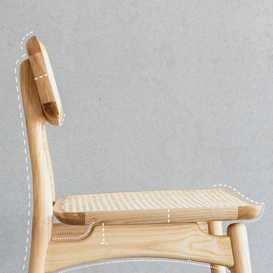 Minimalist Wood Side Dining Chairs Open Back Side Chairs for Home Clearhalo 'Dining Chairs' 'Dining Tables & Seating' 'dining_chair' 'furn' 'furn_dining_chair' 'Furniture' 'furniture_dining_chair' 'Kitchen & Dining Furniture' 4901335