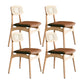Minimalist Wood Side Dining Chairs Open Back Side Chairs for Home Natural Wood Antique Bronze 4 Piece Set Clearhalo 'Dining Chairs' 'Dining Tables & Seating' 'dining_chair' 'furn' 'furn_dining_chair' 'Furniture' 'furniture_dining_chair' 'Kitchen & Dining Furniture' 4901336
