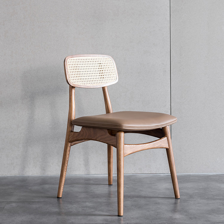 Minimalist Wood Side Dining Chairs Open Back Side Chairs for Home Walnut Multi Color 1 Piece Clearhalo 'Dining Chairs' 'Dining Tables & Seating' 'dining_chair' 'furn' 'furn_dining_chair' 'Furniture' 'furniture_dining_chair' 'Kitchen & Dining Furniture' 4901344