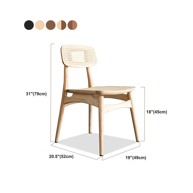 Minimalist Wood Side Dining Chairs Open Back Side Chairs for Home Clearhalo 'Dining Chairs' 'Dining Tables & Seating' 'dining_chair' 'furn' 'furn_dining_chair' 'Furniture' 'furniture_dining_chair' 'Kitchen & Dining Furniture' 4901345