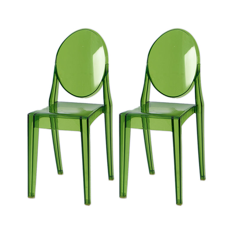 Scandinavian Stackable Plastic Side Chairs Open Back Side Chair Green 2 Piece Set Clearhalo 'Dining Chairs' 'Dining Tables & Seating' 'dining_chair' 'furn' 'furn_dining_chair' 'Furniture' 'furniture_dining_chair' 'Kitchen & Dining Furniture' 4901347
